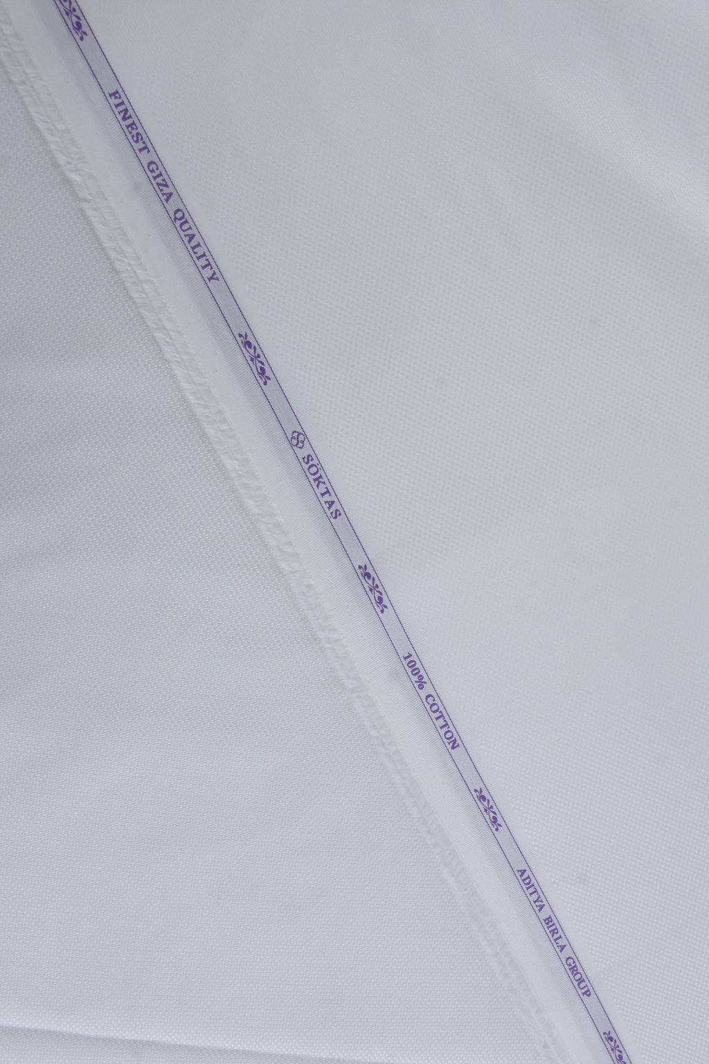 Solid White Dobby-Textured Shirt