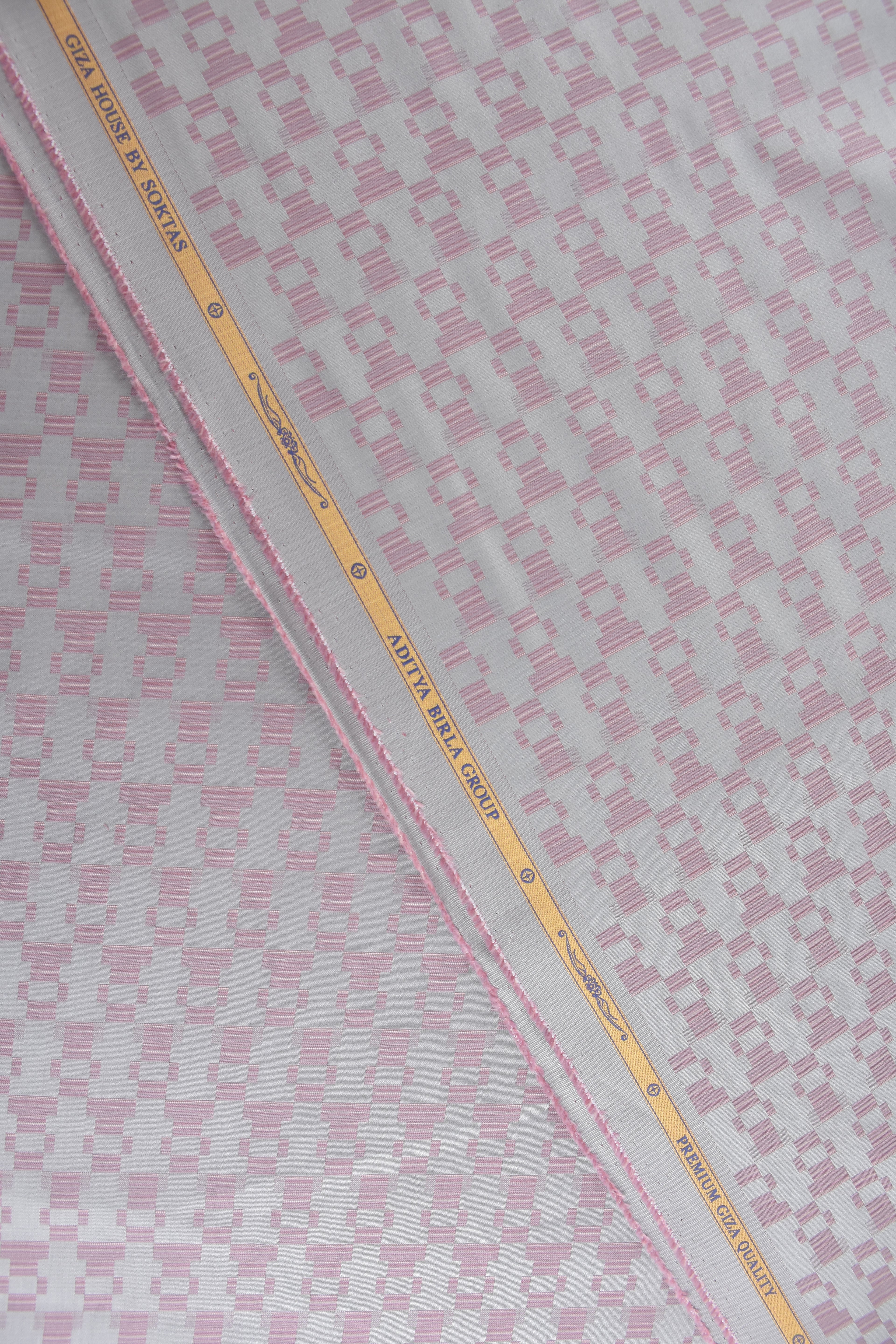 Pink Mosaic Checks Grey Shirt