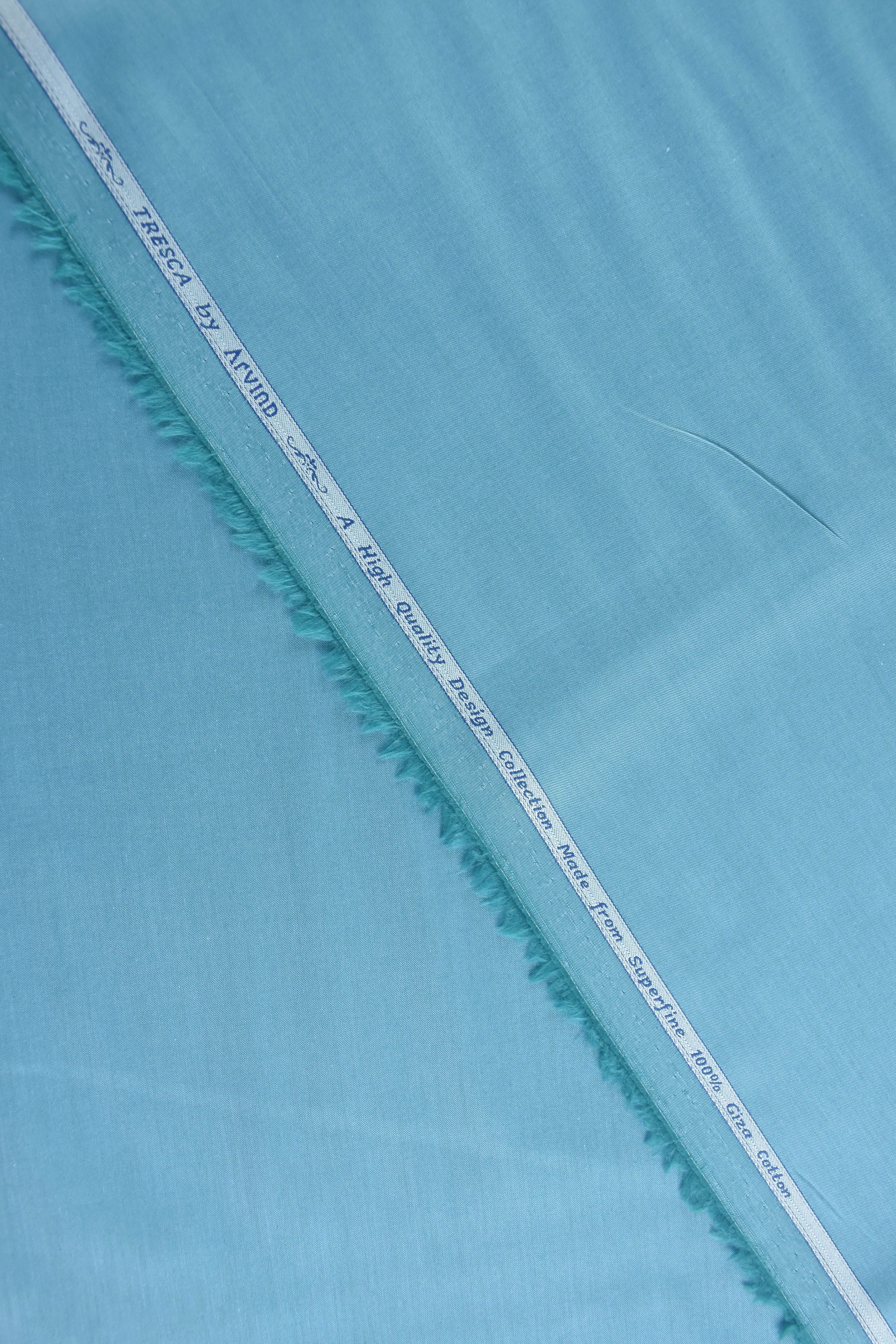 Peacock Blue Solid Tresca Shirt