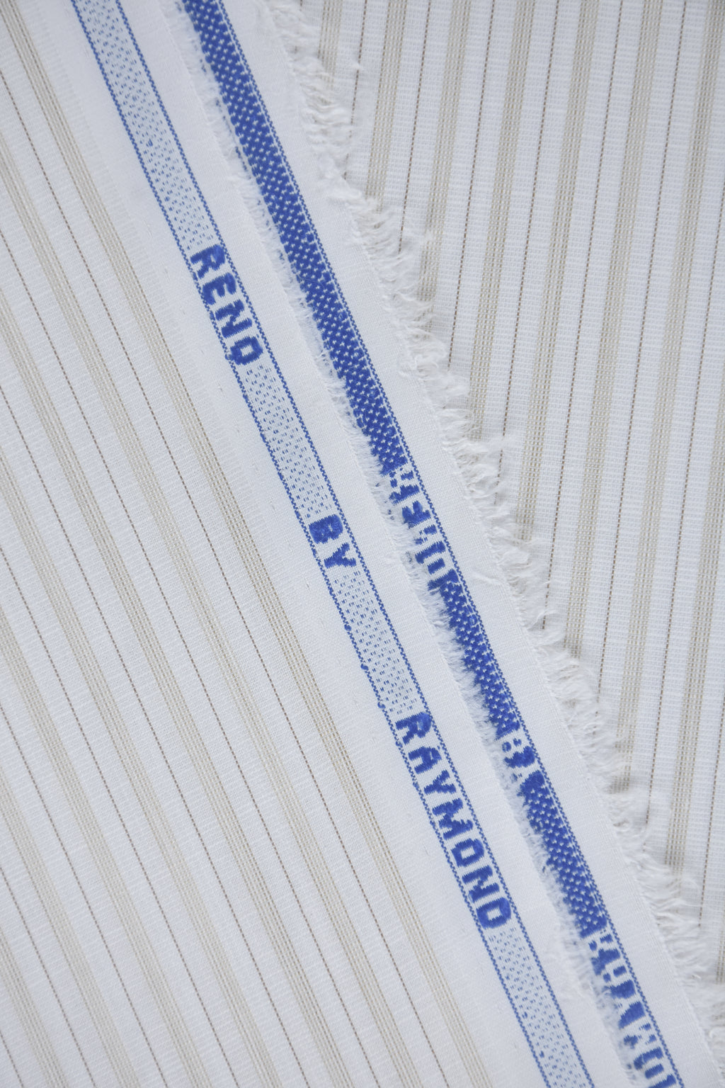 Fine Slate Grey Vertical Pinstripes Off-White Shirt