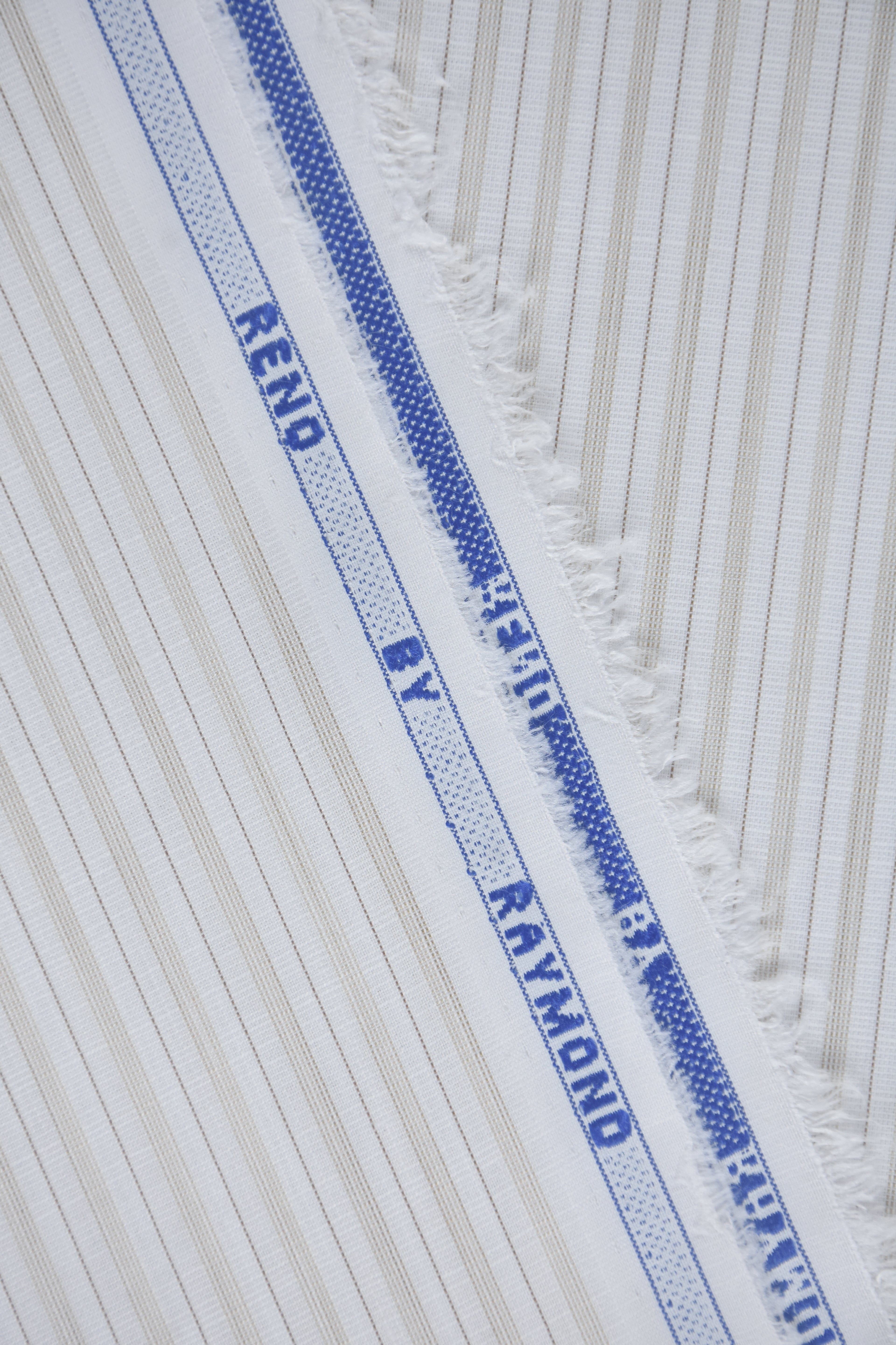 Fine Slate Grey Vertical Pinstripes Off-White Shirt