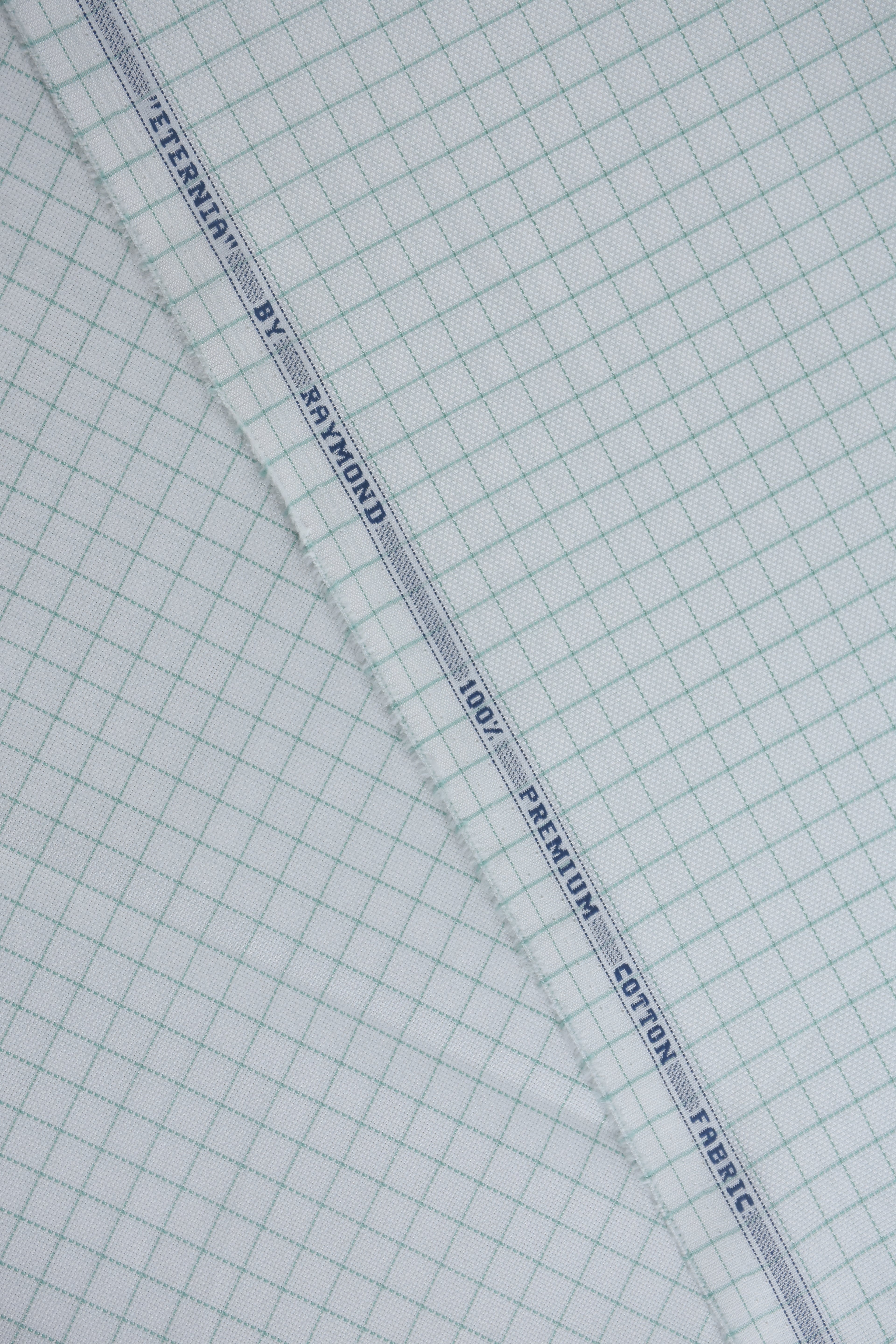 Emerald Green & White Grid-Check Shirt