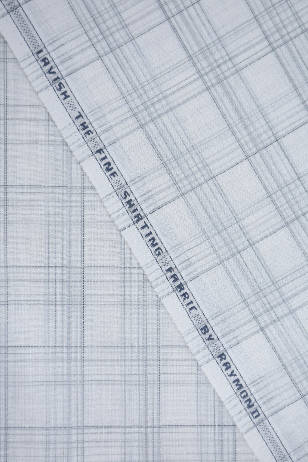 Light Grey Stripe Check Textured Shirt