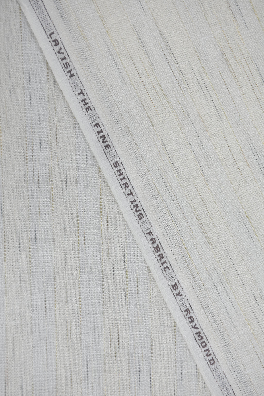 Ivory Fine Vertical Linear Textured Shirt