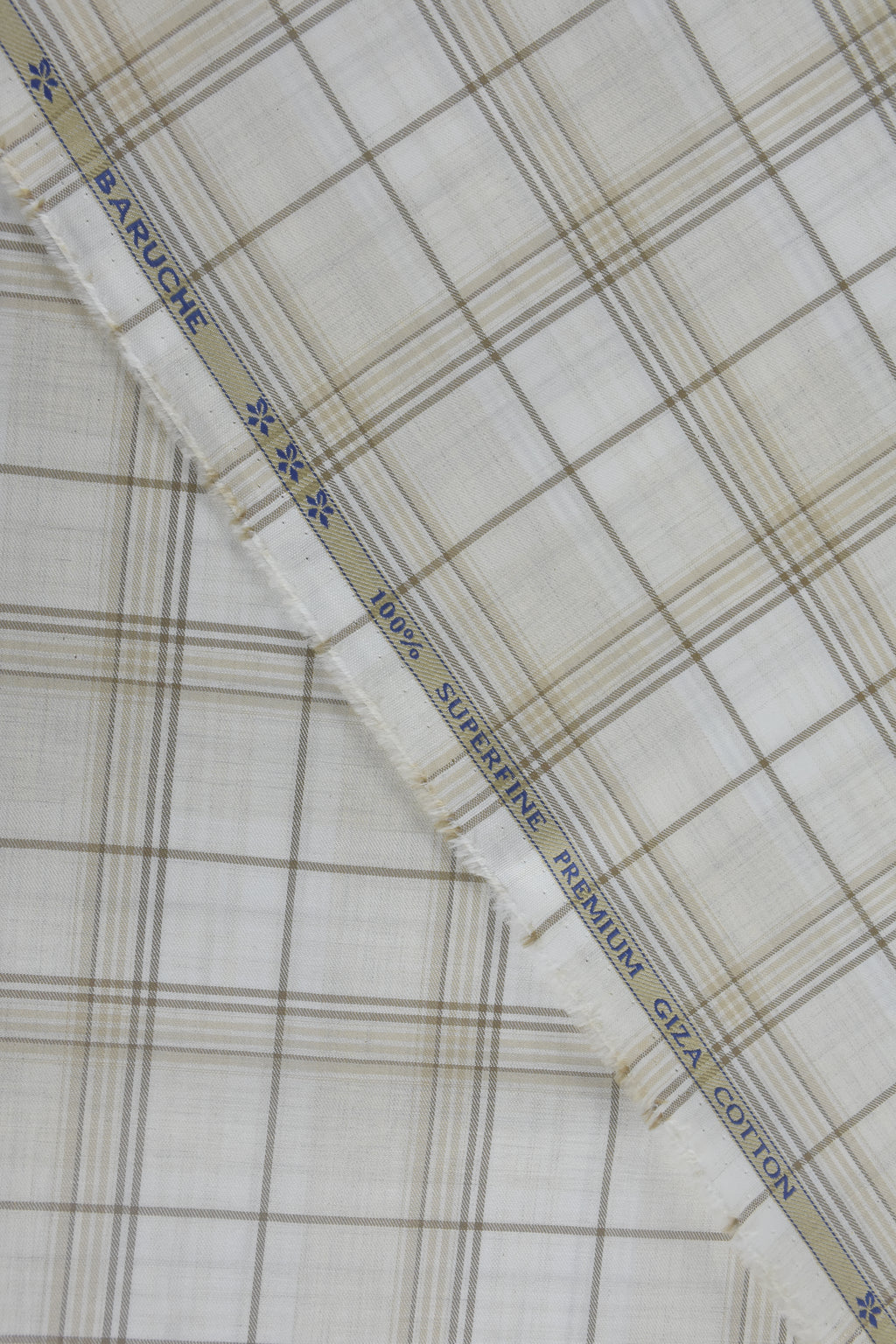 Beige Windowpane Check Shirt