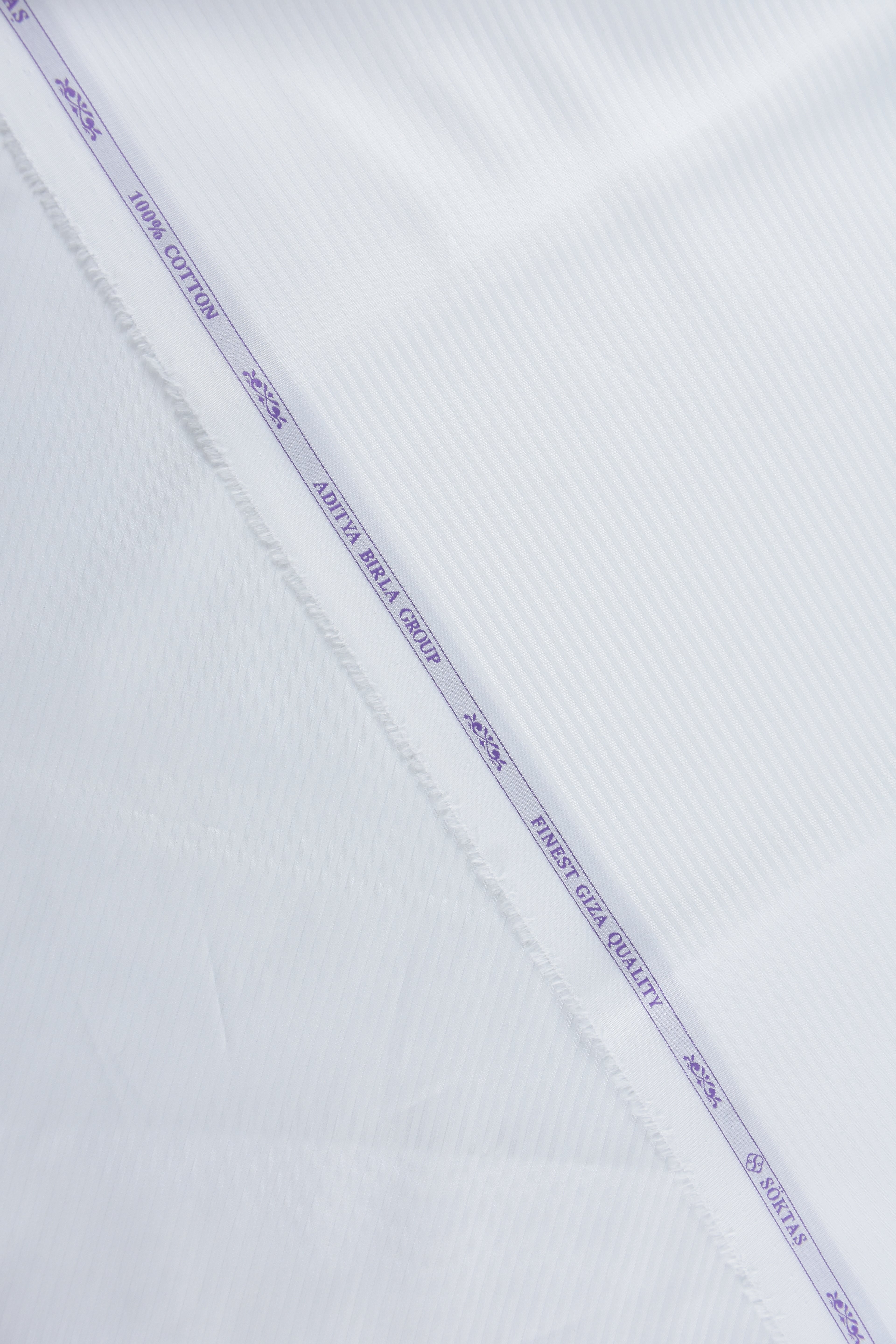 Premium Self-Stripe White Shirt