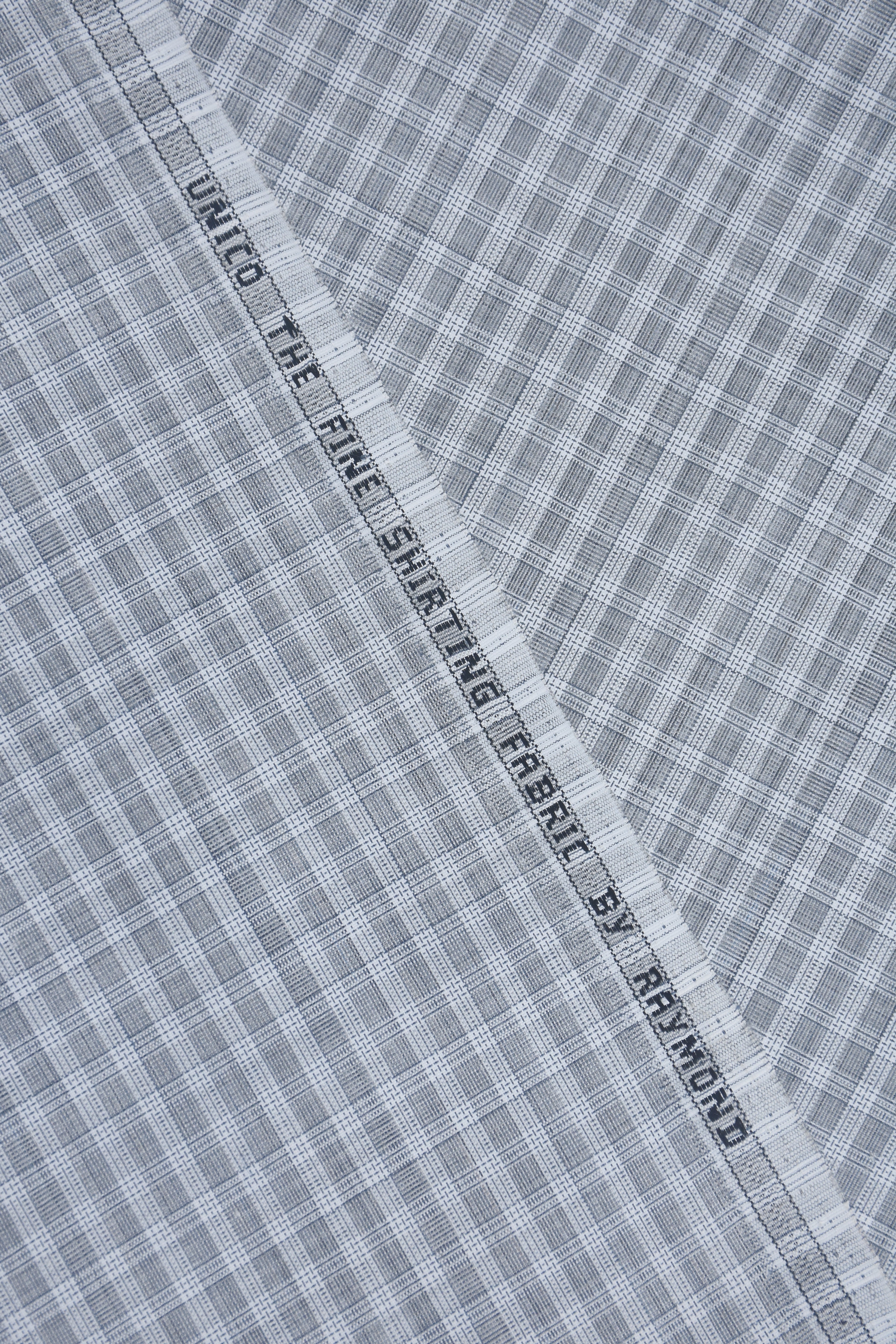 Dual Tonal Grey Micro-Check Blended Shirt