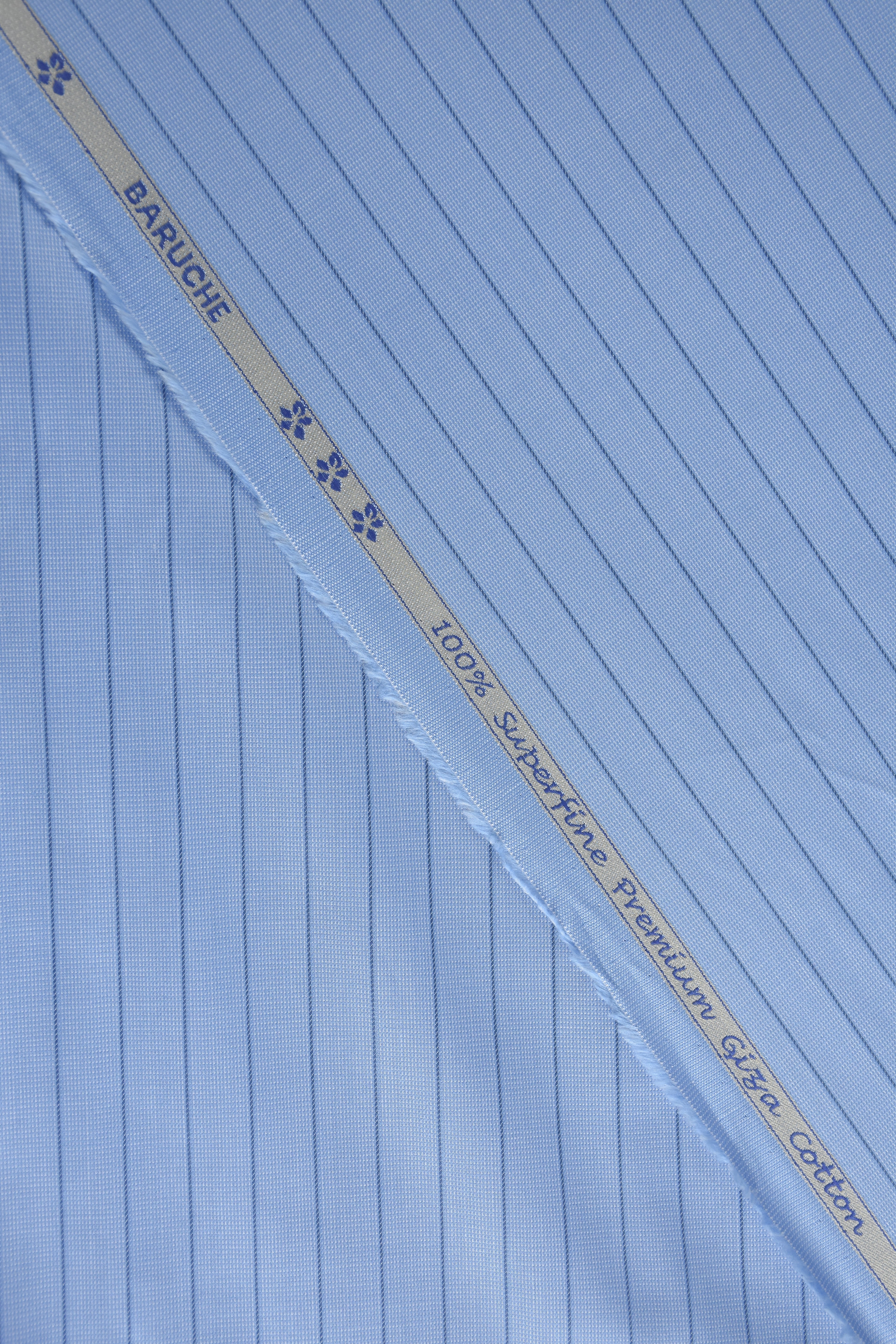 Fine-Stripe Blue Formal Shirt