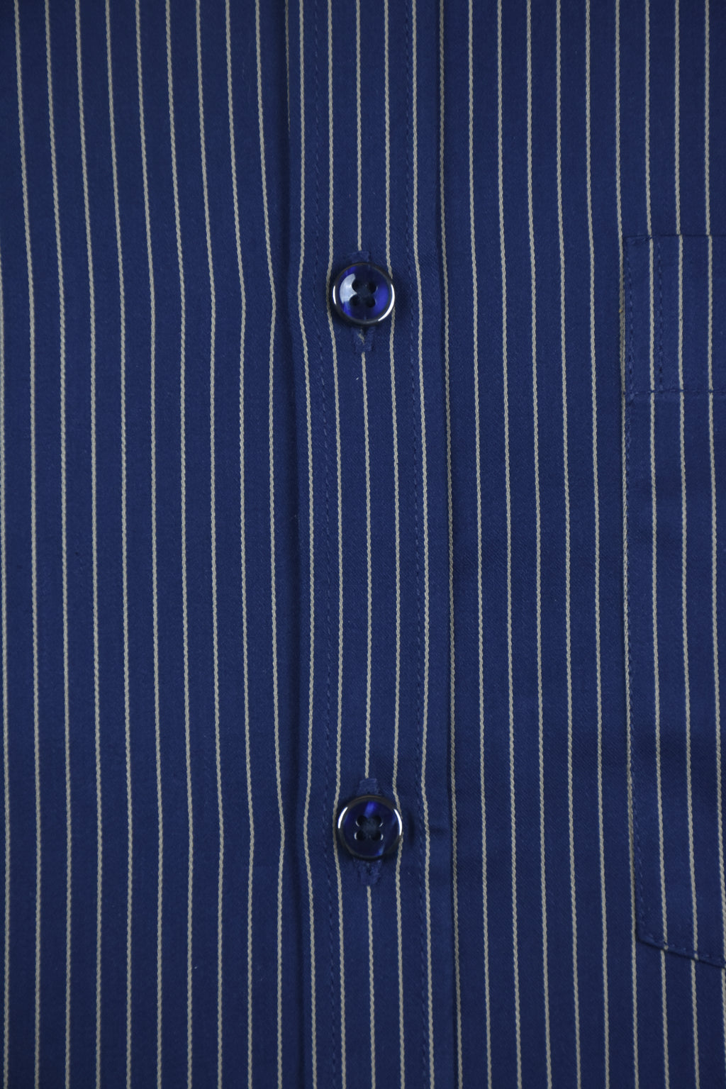 Executive White Pinstripe Dark Blue Shirt
