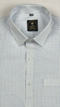 Fine Grid Blue Check Shirt