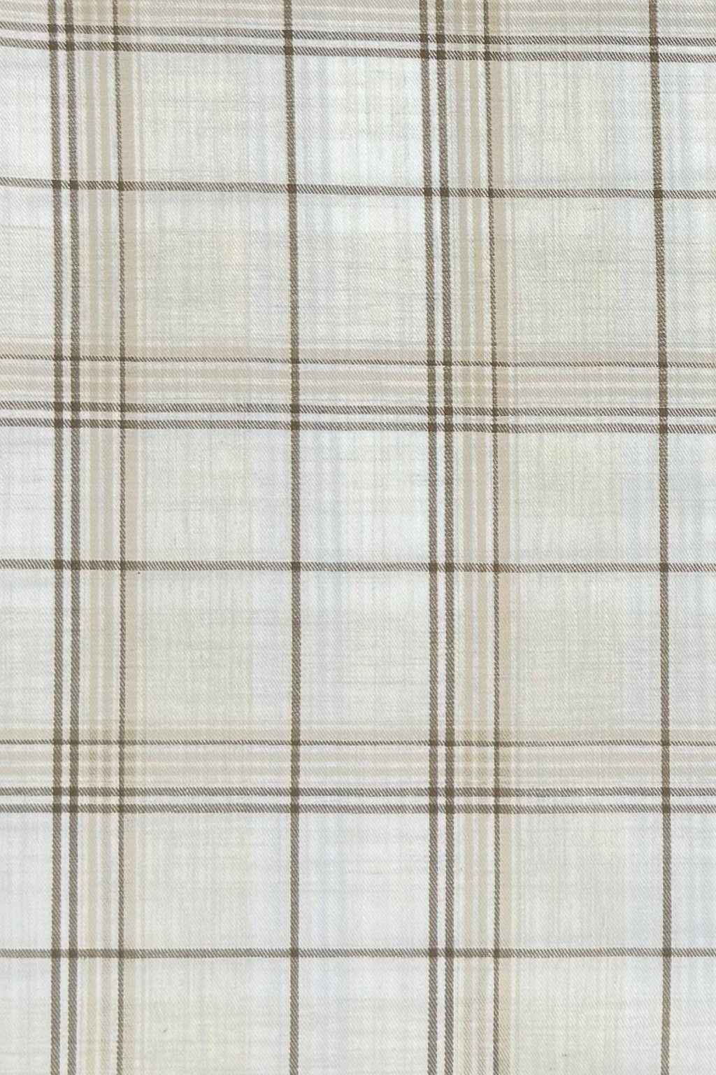 Beige Windowpane Check Shirt