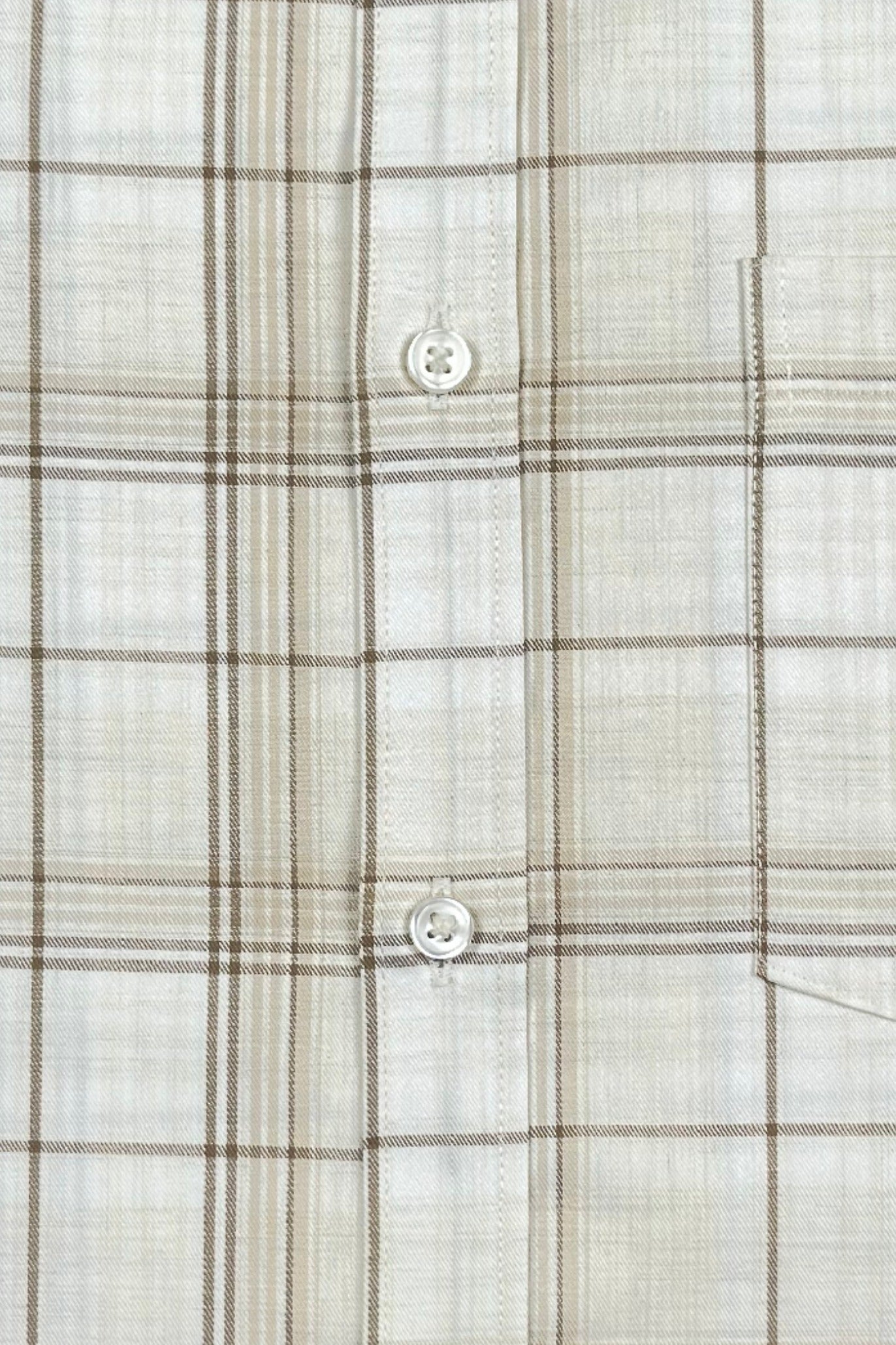 Beige Windowpane Check Shirt