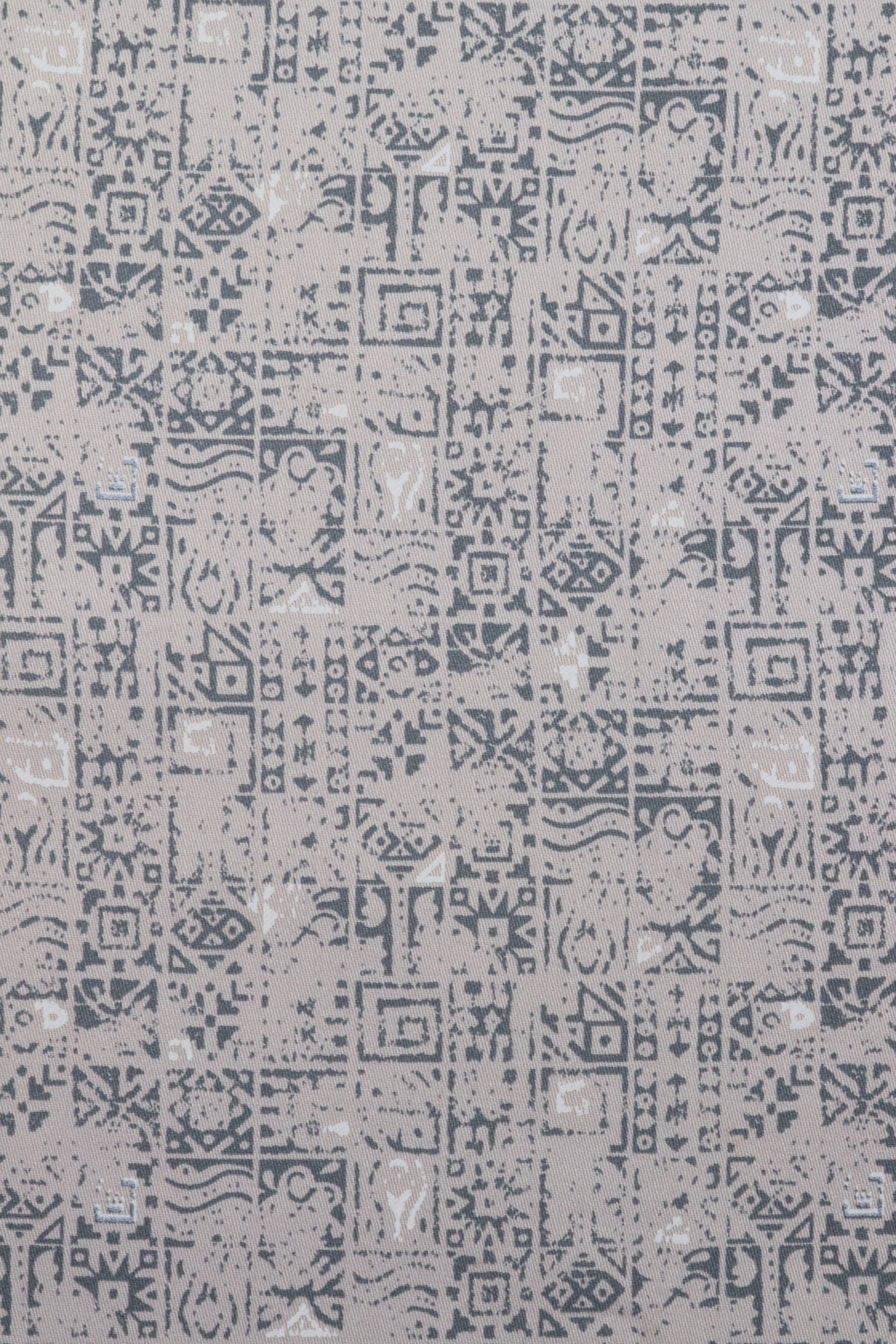 Abstract Print Charcol Grey Shirt