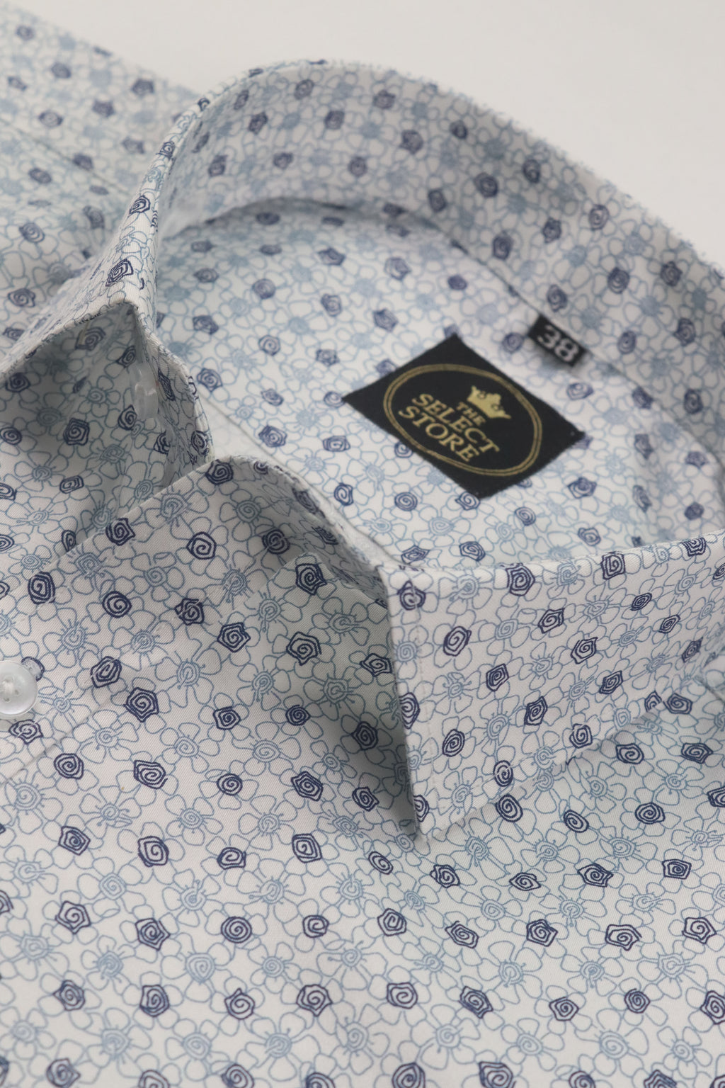 Blue Floral Print Shirt