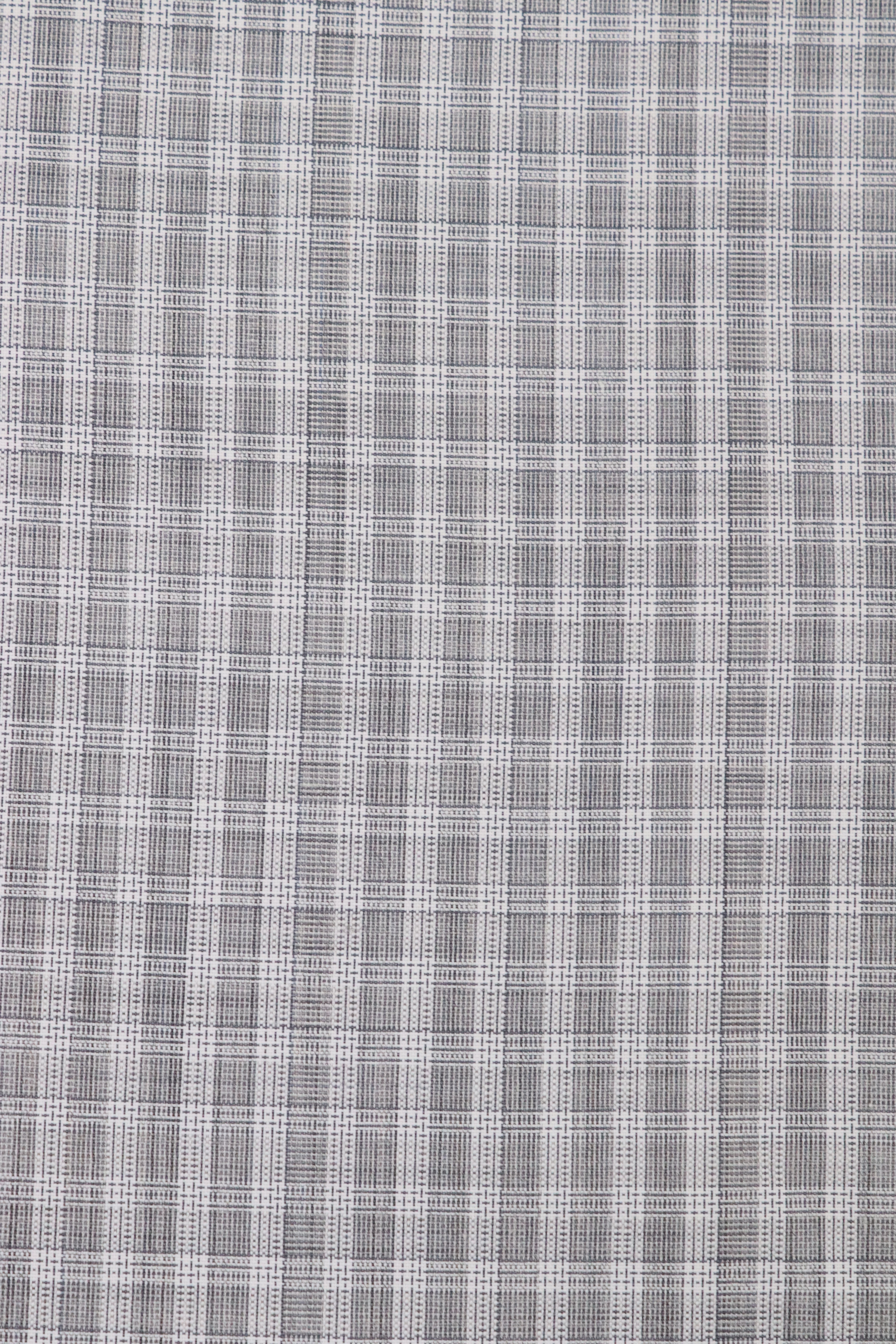 Dual Tonal Grey Micro-Check Blended Shirt