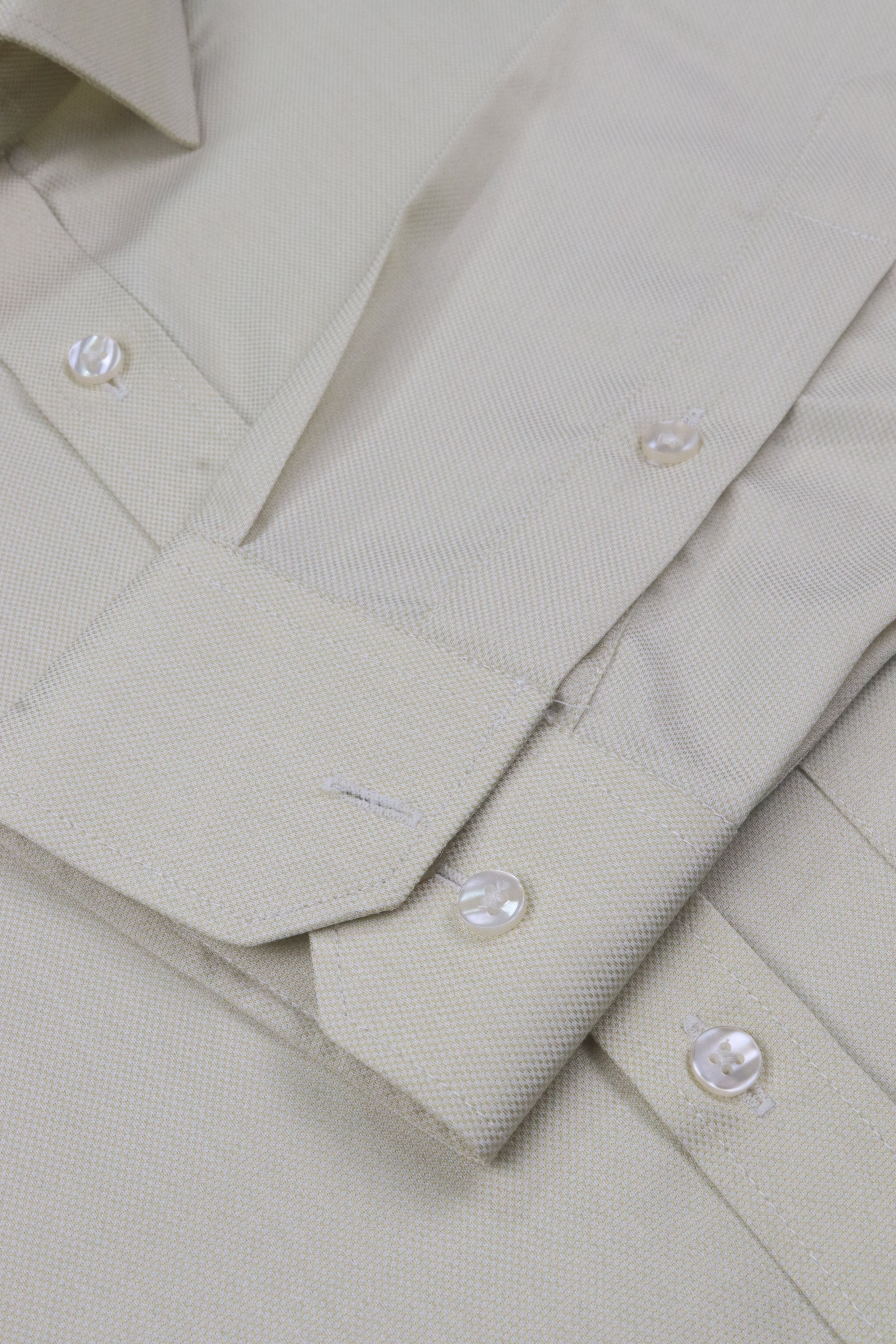 Solid Beige Premium Poly-Cotton Shirt