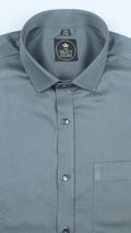 Solid Greenish Grey Shirt 100% Premium Giza Cotton