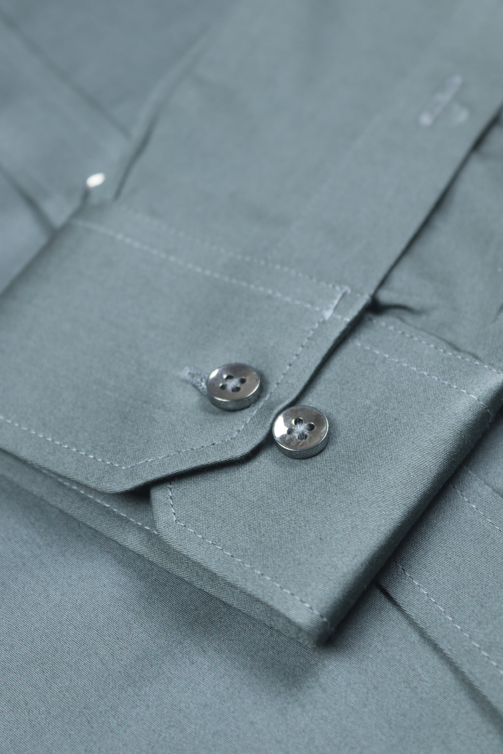 Solid Greenish Grey Shirt 100% Premium Giza Cotton
