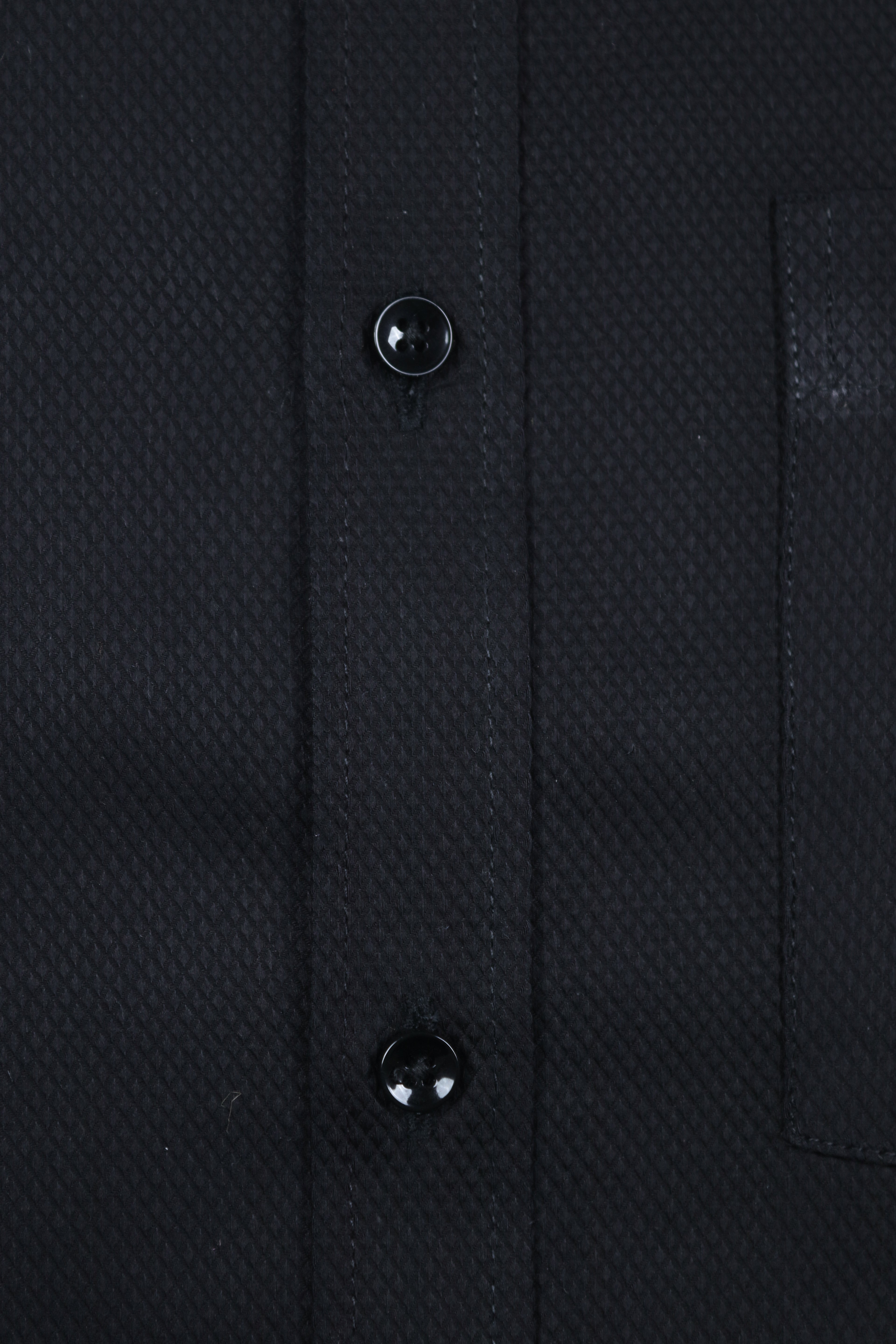 Textured Black Formal Shirt