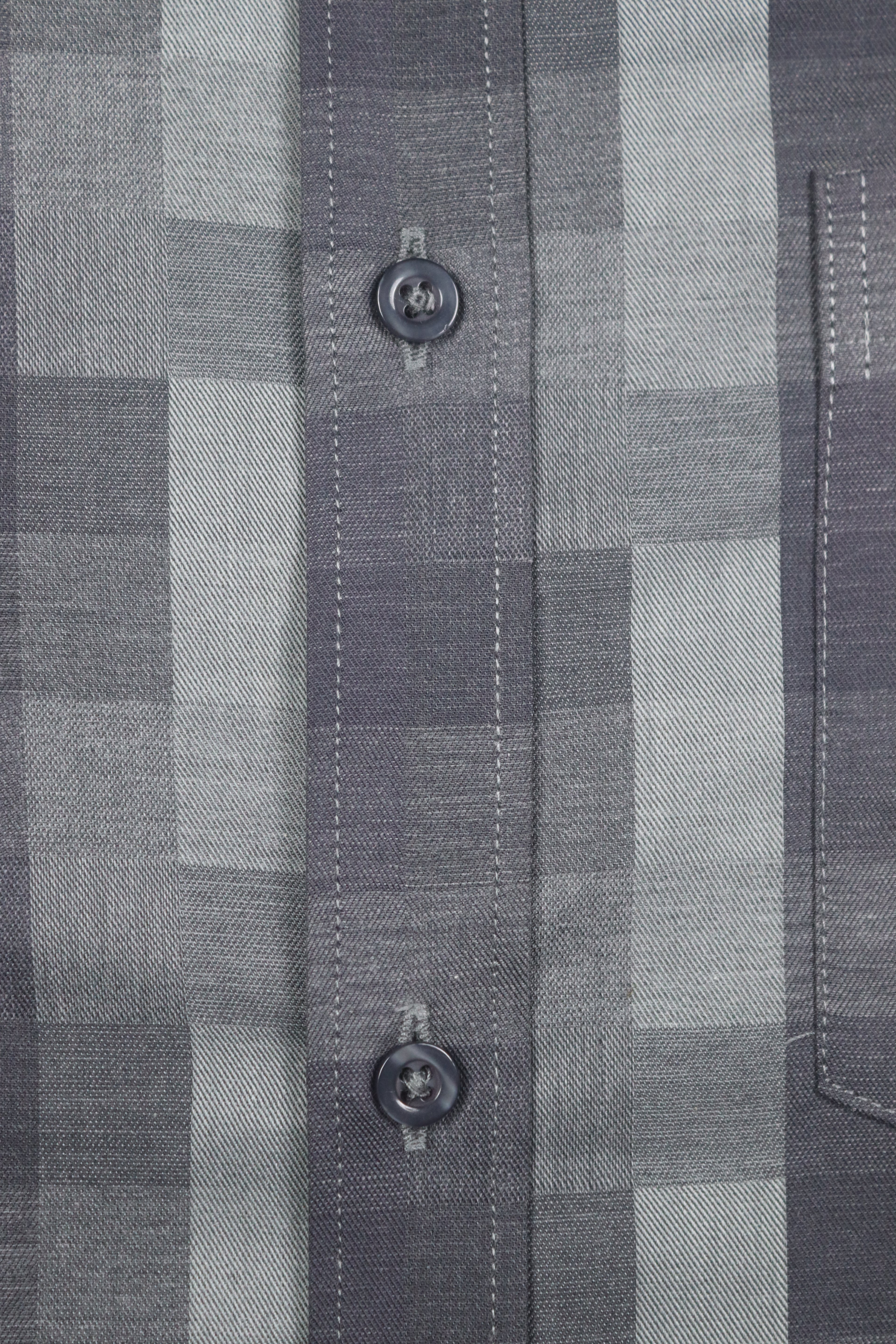 Black and Grey Block Check Shirt