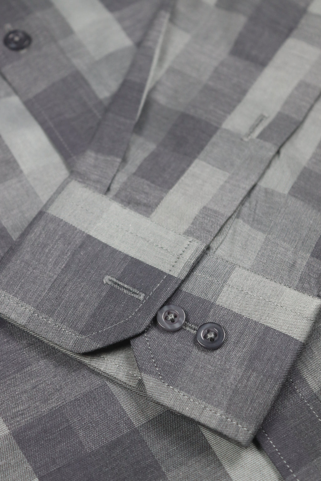 Black and Grey Block Check Shirt