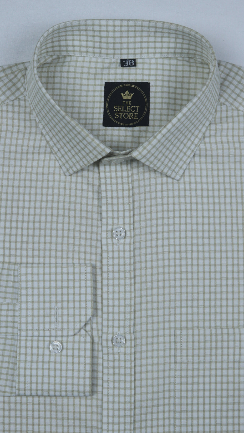 Tonal Dobby Check Shirt 100% Premium Cotton