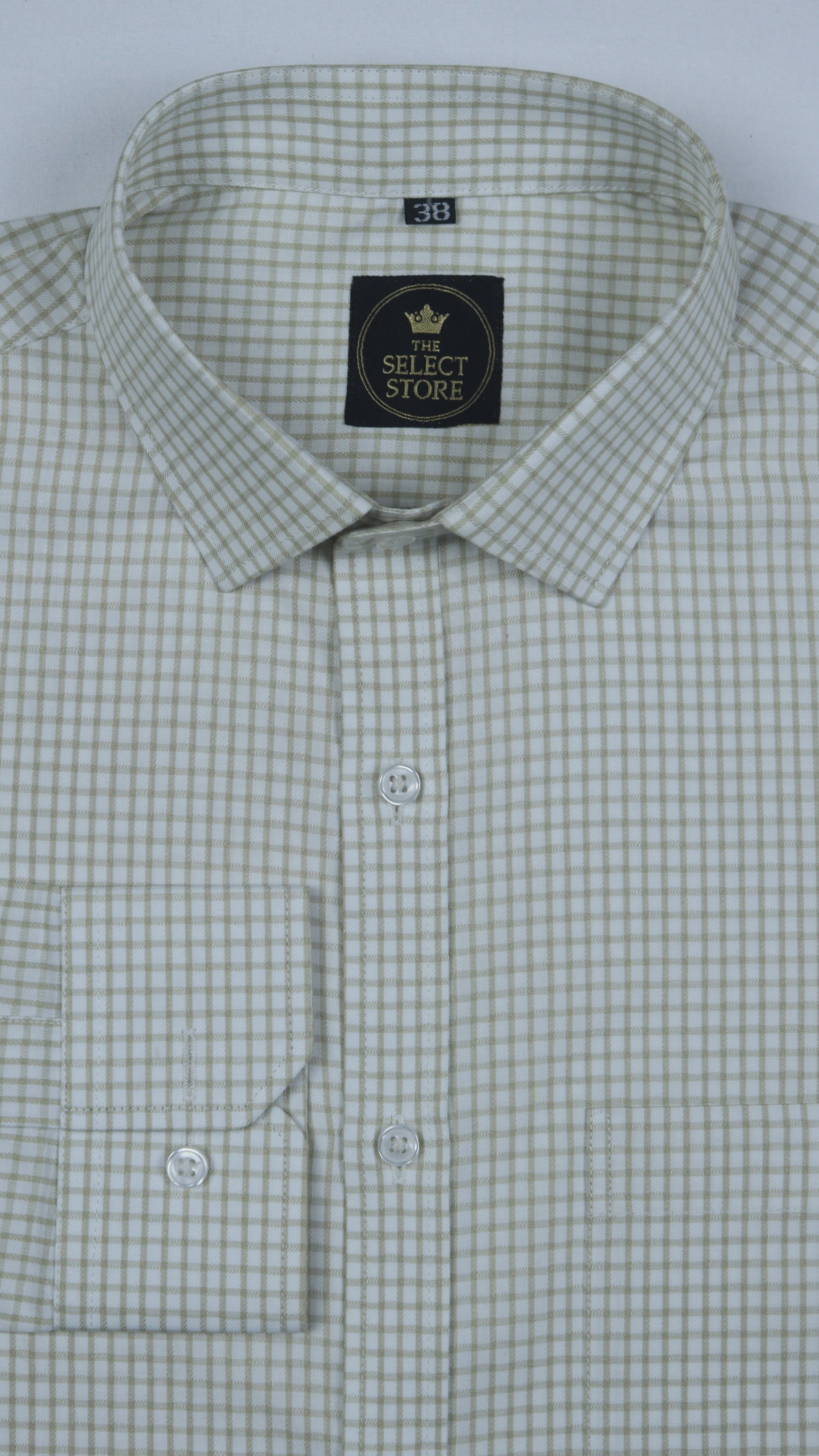 Tonal Dobby Check Shirt 100% Premium Cotton