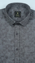 Dark Black Base Mosaic Pattern Shirt