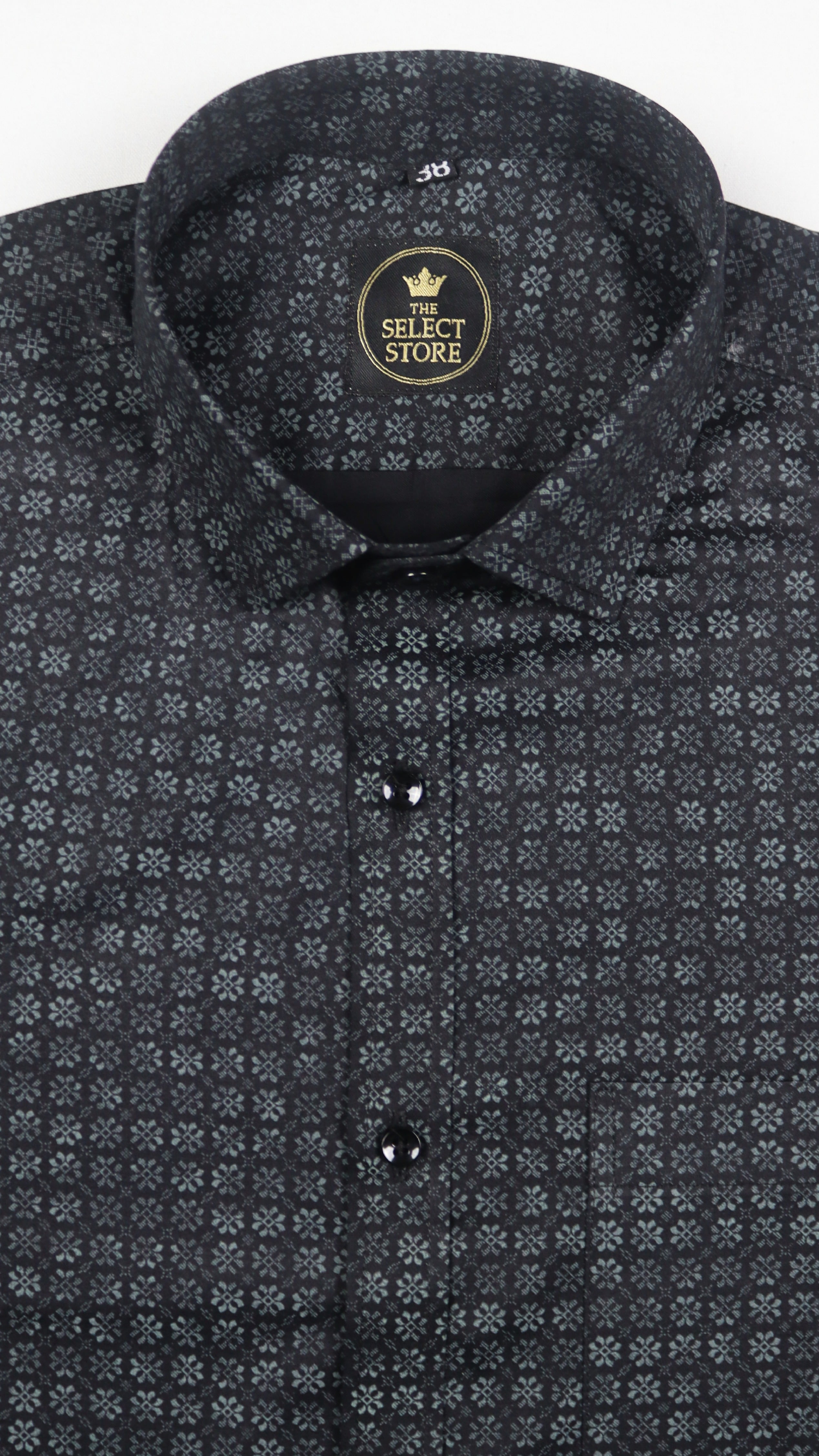 Floral Rubber print Premium Cotton Shirt