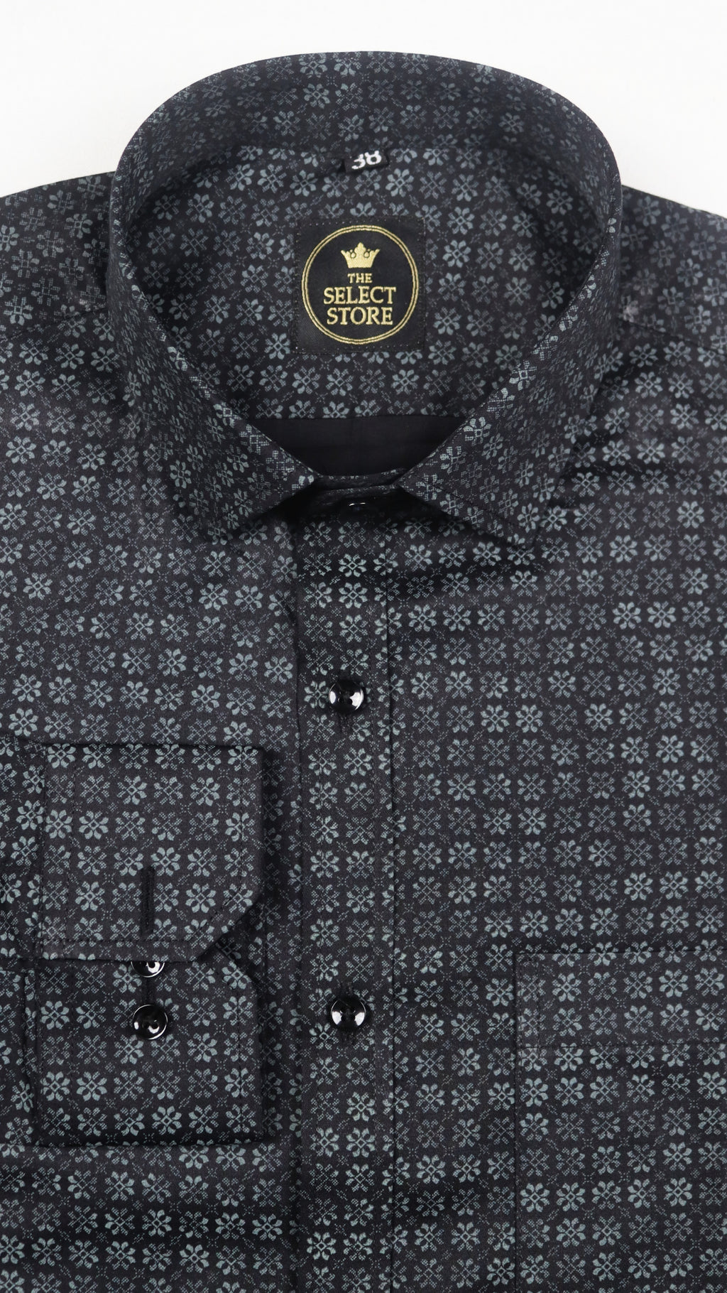 Floral Rubber print Premium Cotton Shirt