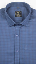 Dark Blue Grid Check Shirt