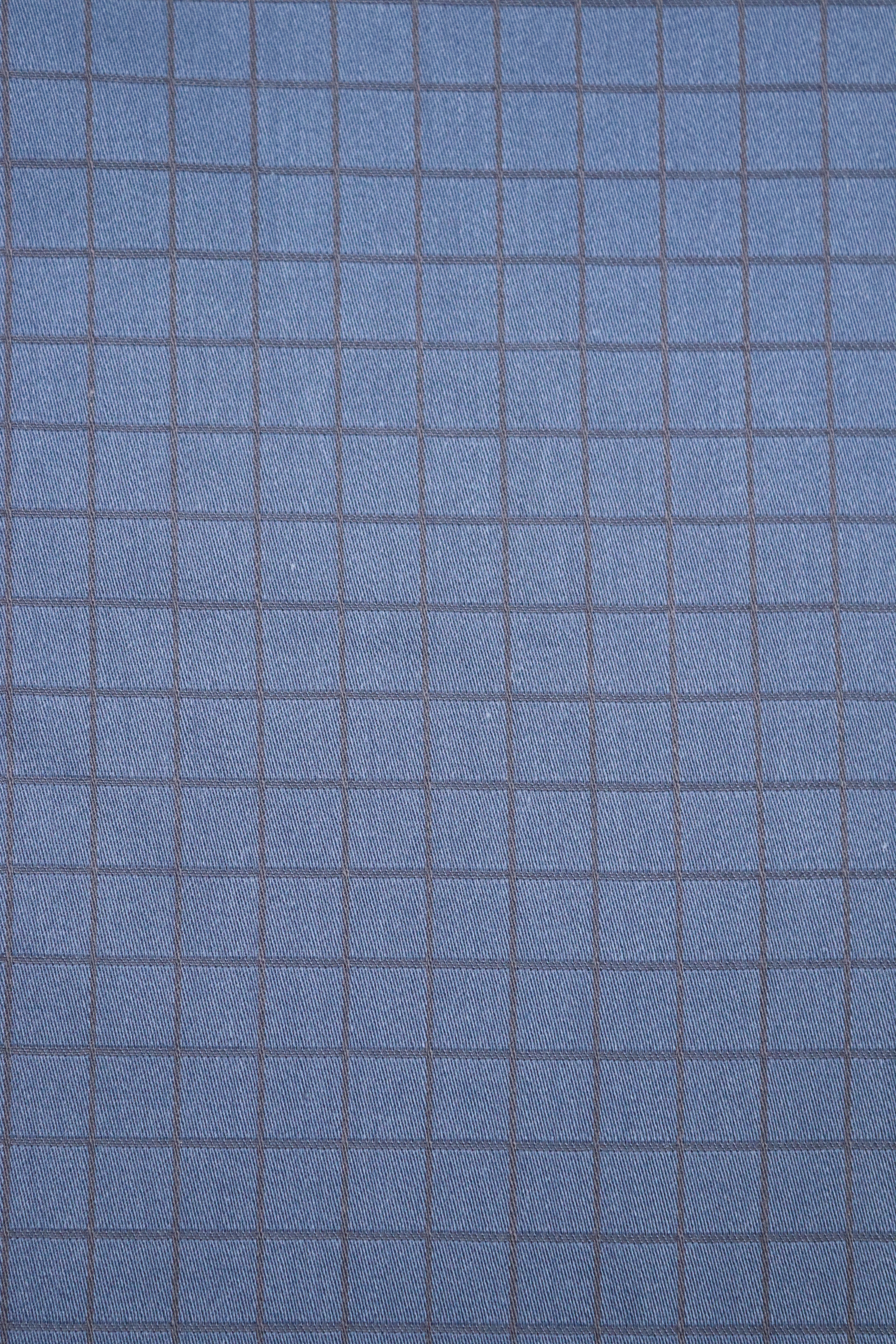 Dark Blue Grid Check Shirt