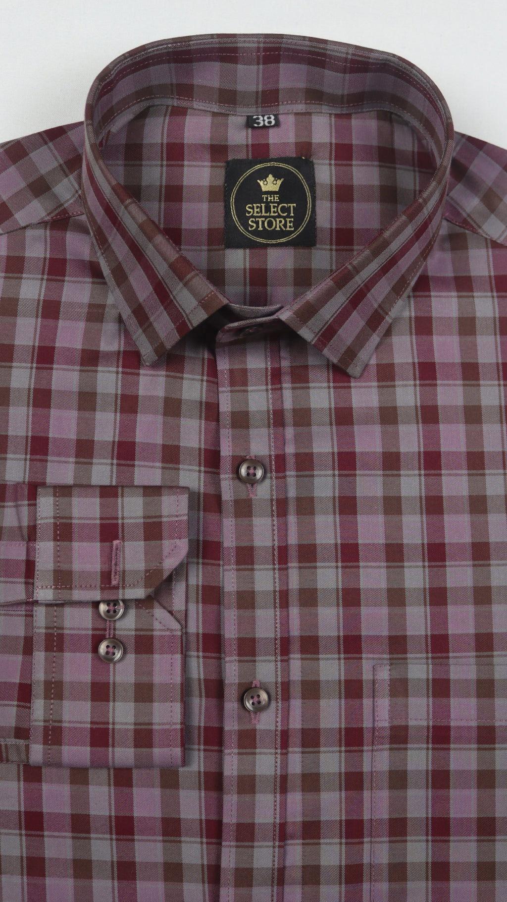Superfine TARIZ Check Cotton Shirt