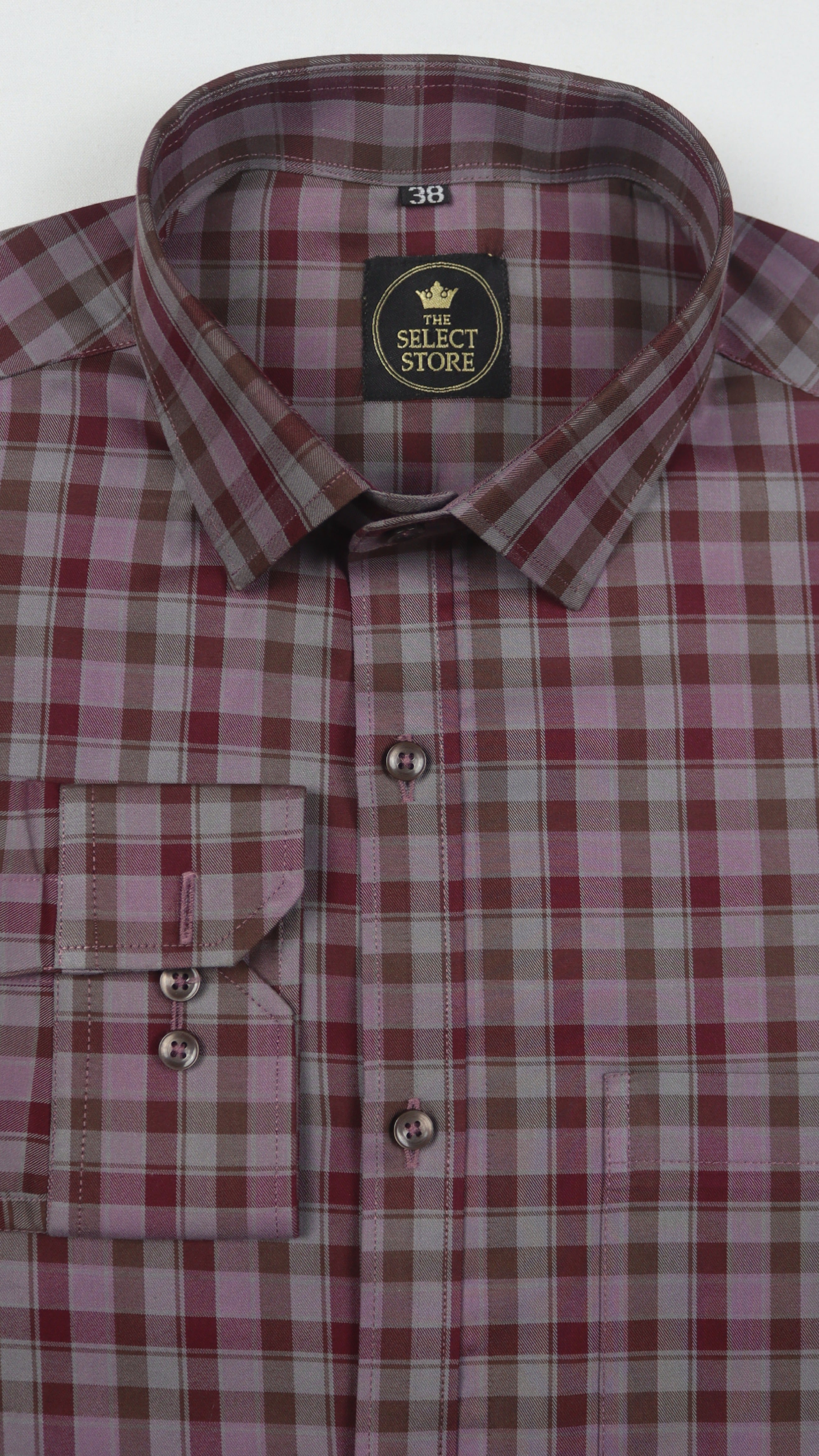 Superfine TARIZ Check Cotton Shirt