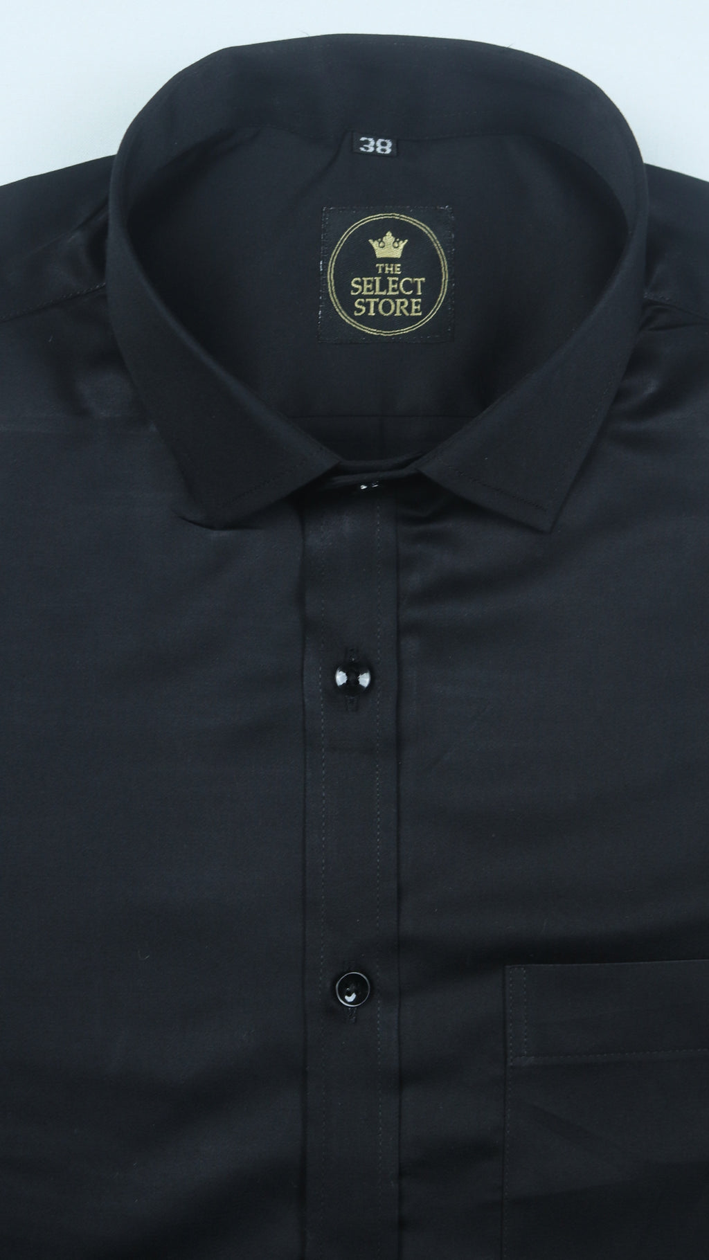 Solid Black Formal Shirt