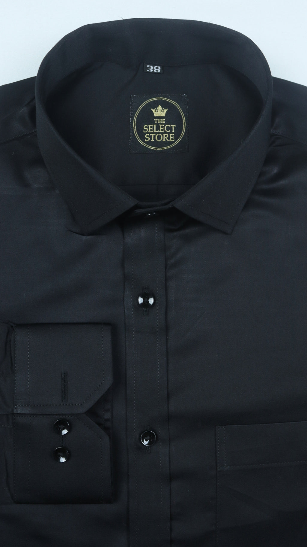 Solid Black Formal Shirt