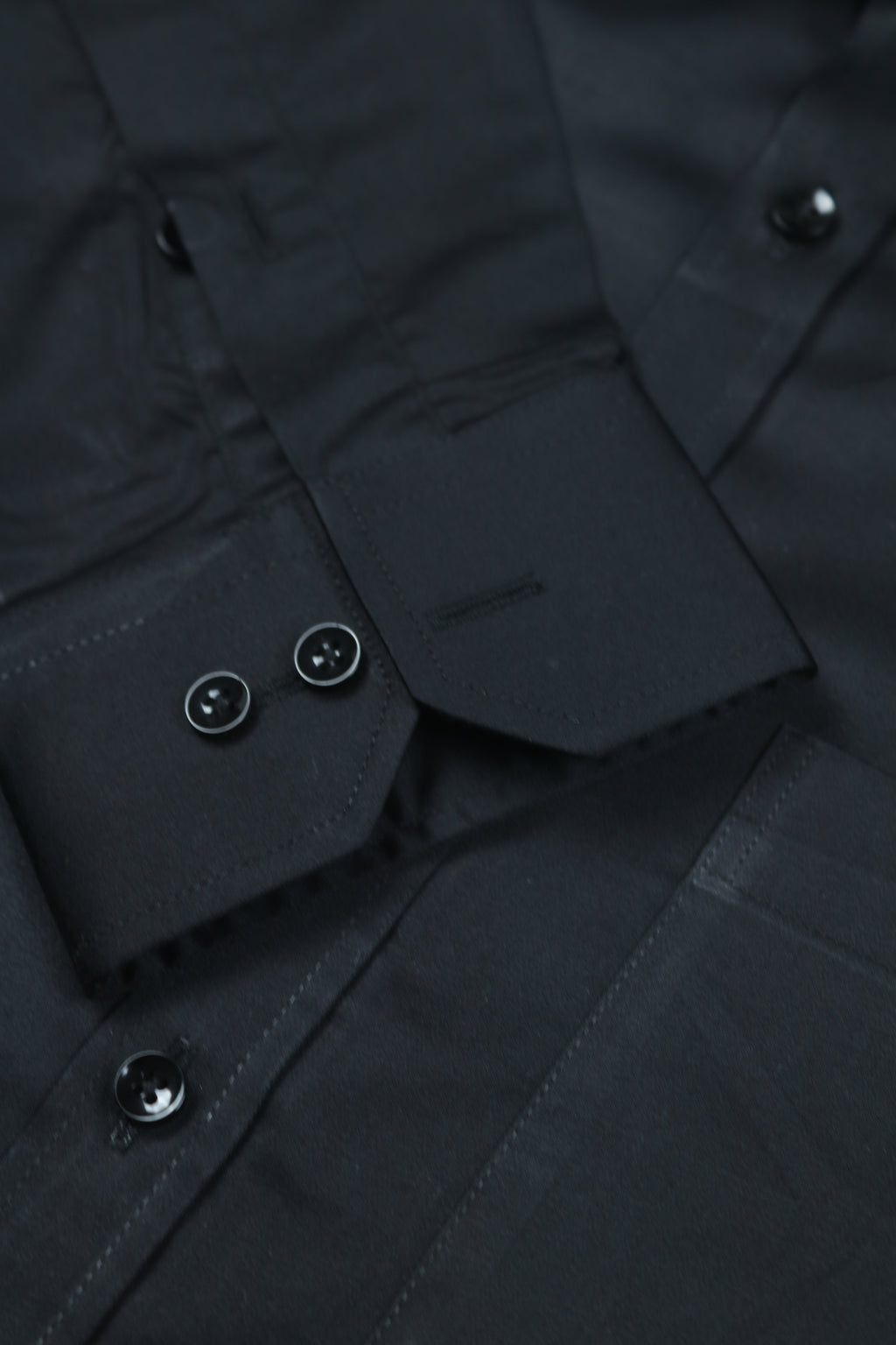 Solid Black Formal Shirt
